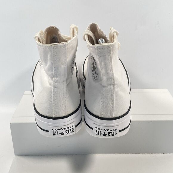 Converse Chuck Taylor All Star Womens Lift Platform High Top White/Black Size 9 - Picture 7 of 11